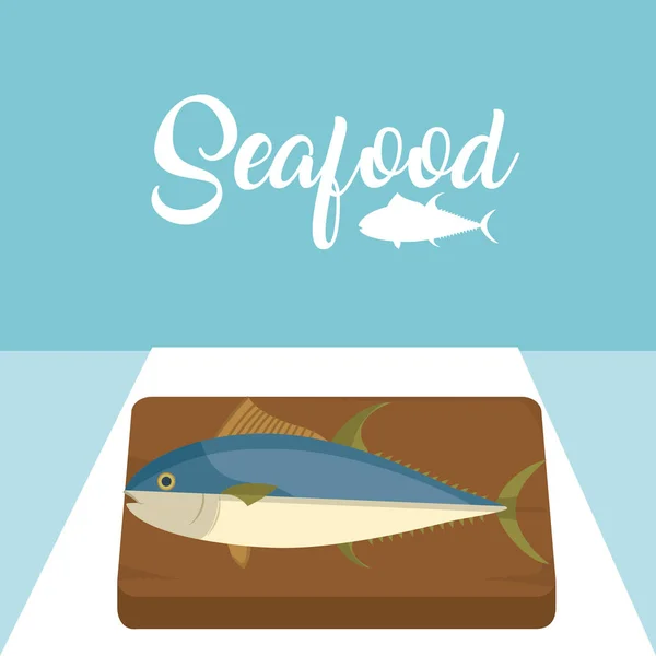 Peixe deliciosos frutos do mar —  Vetores de Stock