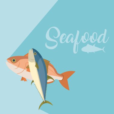 Balıklar taze deniz ürünleri