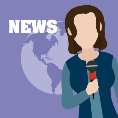 Kadın gazeteci muhabir