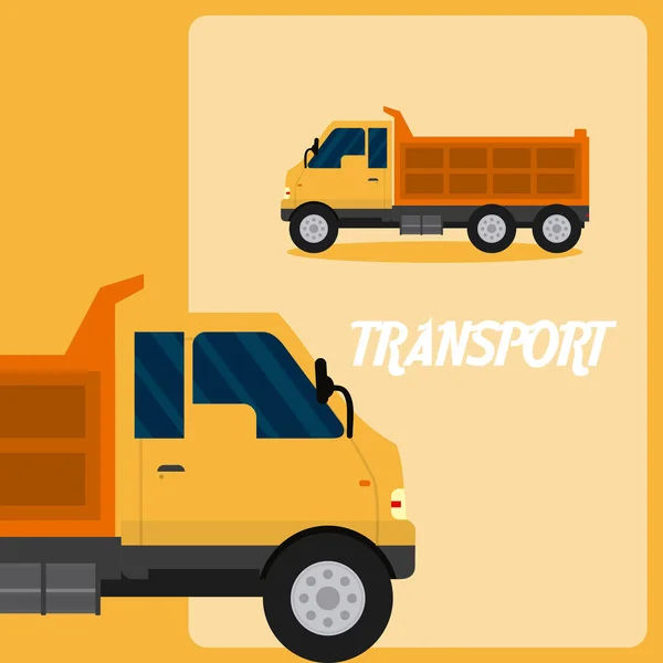 Vehículo de transporte de camiones de carga — Vector de stock