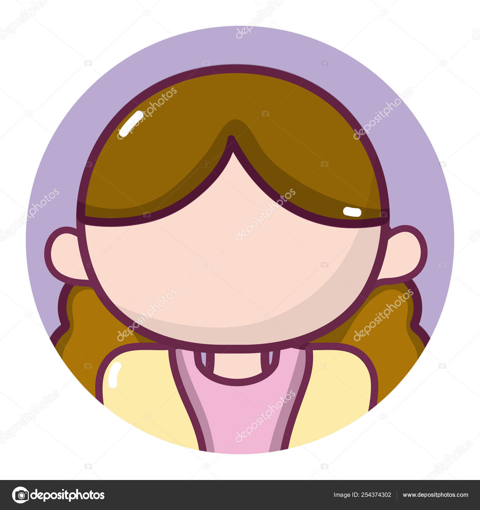 Woman avatar profile Stock Vector by ©stockgiu 254374302