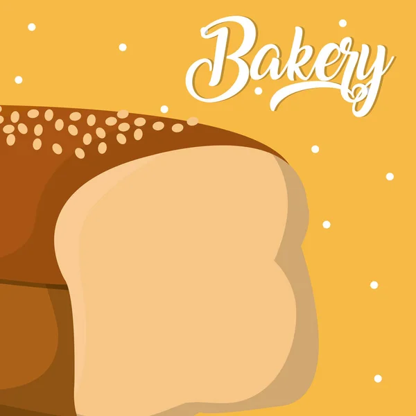 Pão Deliciosa padaria — Vetor de Stock