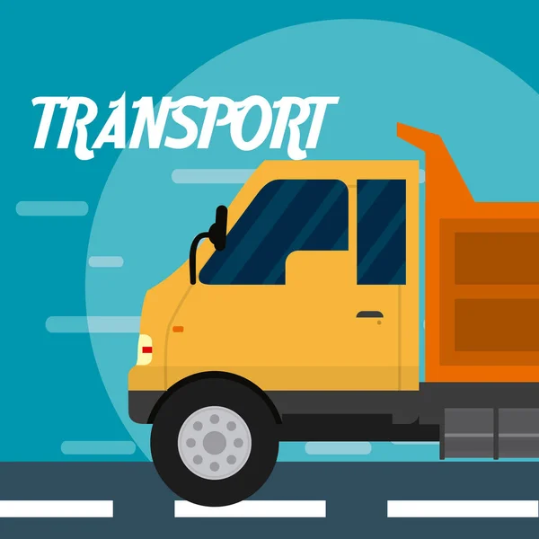 Vehículo de transporte de camiones de carga — Vector de stock