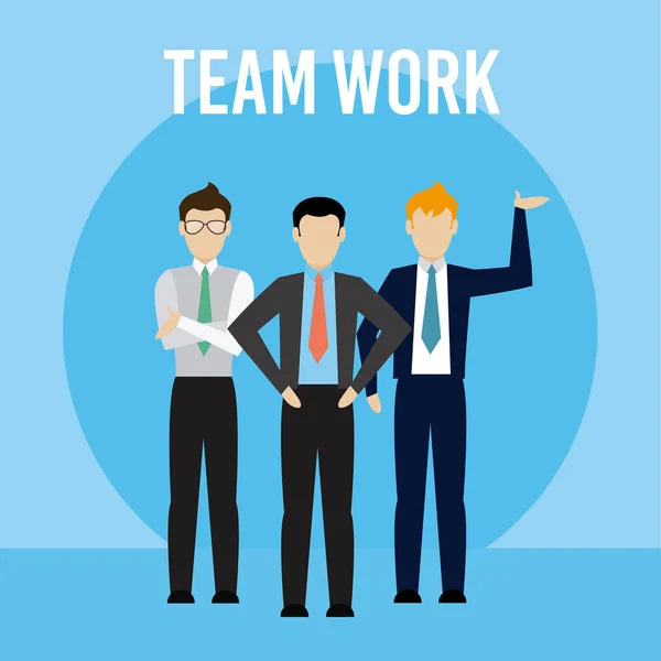 Concept de travail d'équipe en entreprise — Image vectorielle