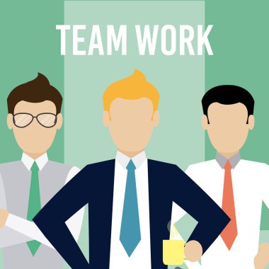 İş takım çalışması konsepti