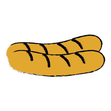 Doodle lezzetli sosis et gıda ürün