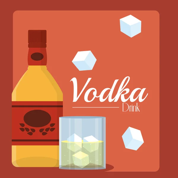 Vodka drink concept — Stock Vector