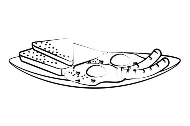 lezzetli lezzetli breakfast çizgi film