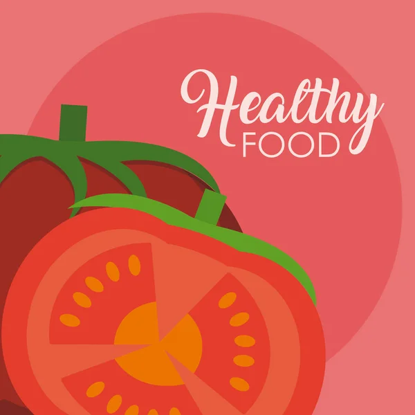 Tomaten gesunde Nahrung — Stockvektor