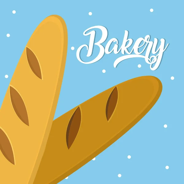 Baguettes Delicious bakery — Stock Vector