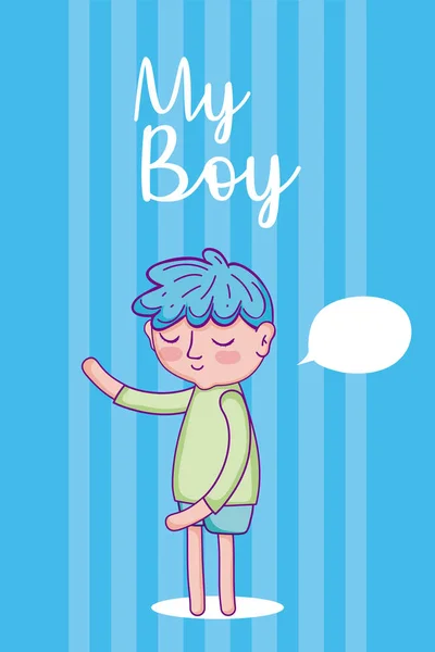 Καρτούν αγόρι μου — Διανυσματικό Αρχείο
