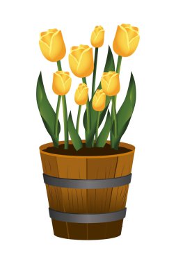 çiçek tropikal karikatür