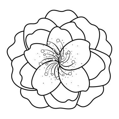 çiçek tropikal karikatür