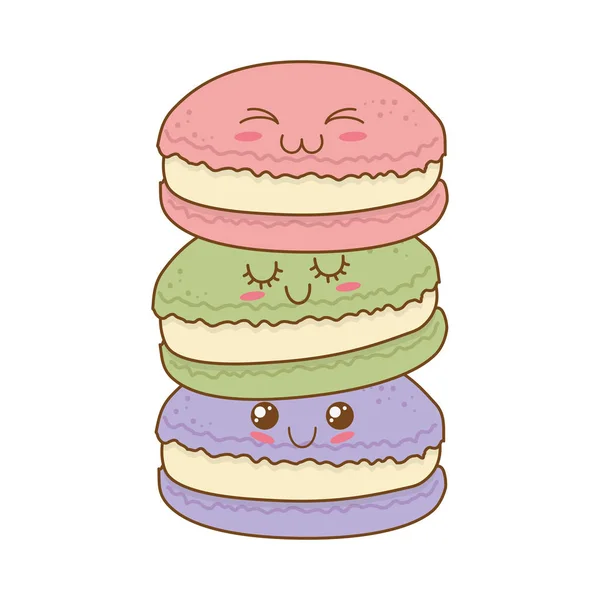 甜饼干糕点 kawaii 字符 — 图库矢量图片