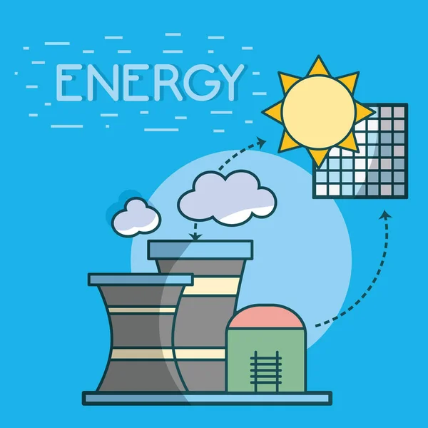 Concepto de energía eléctrica — Vector de stock