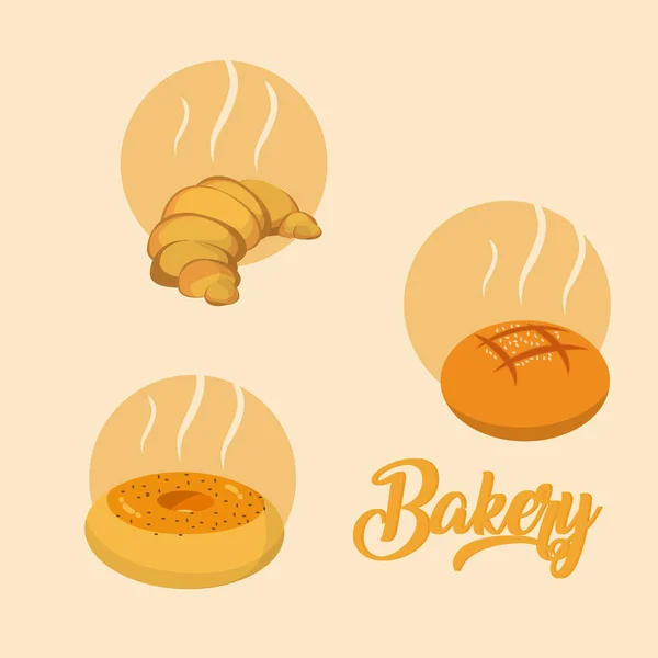 Délicieux produits de boulangerie — Image vectorielle