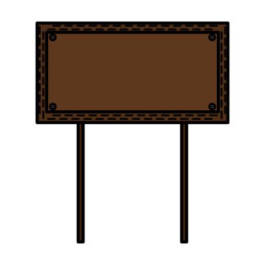 ahşap etiket izole simgesi