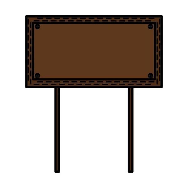 Dřevěný štítek izolované ikona — Stockový vektor