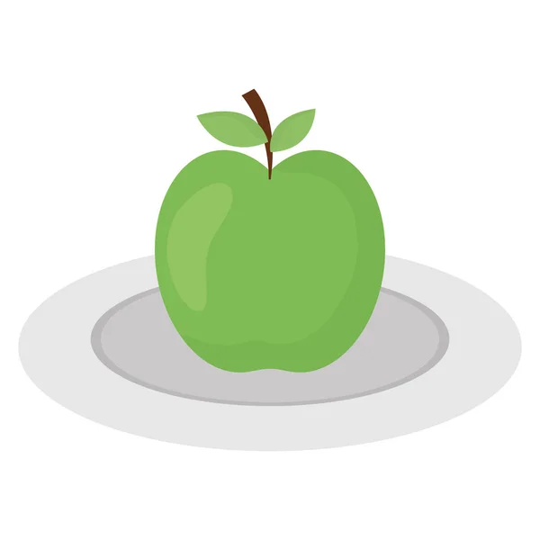 Apfel frisches Obst Symbol — Stockvektor