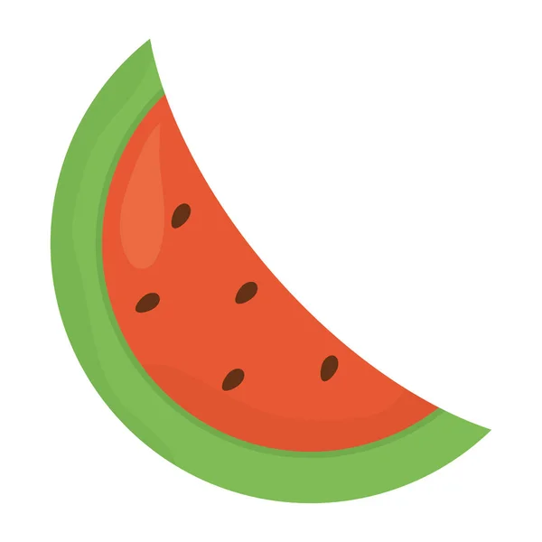 西瓜新鲜水果图标 — 图库矢量图片