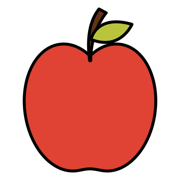 Manzana fruta fresca icono — Vector de stock