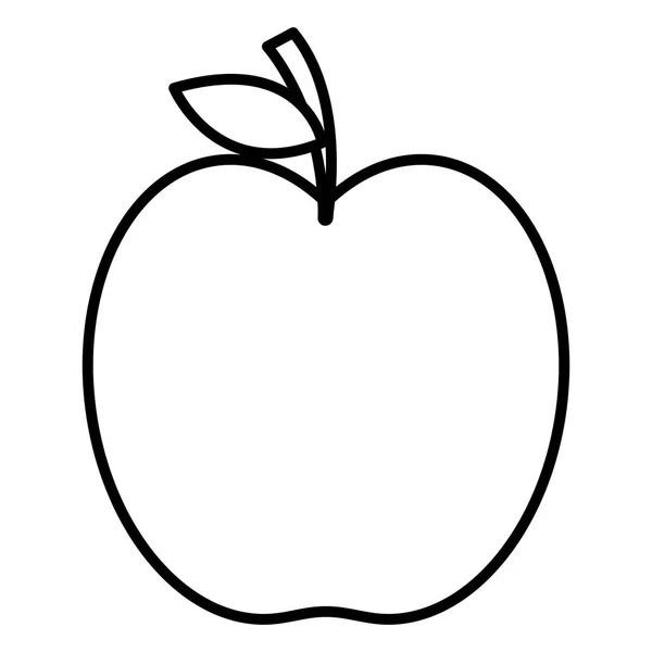 사과 싱싱 한 과일 아이콘 — 스톡 벡터
