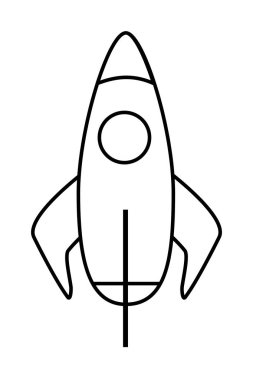 izole simge siyah ve beyaz skyrocket