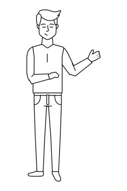 adam izole simge siyah ve beyaz