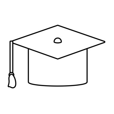 Mezuniyet kap izole simgesi