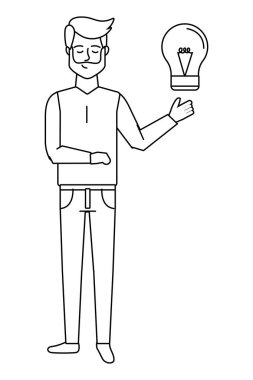 adam izole simge siyah ve beyaz