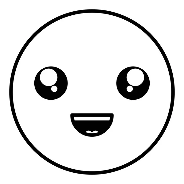 Carácter emoticono cara feliz — Vector de stock