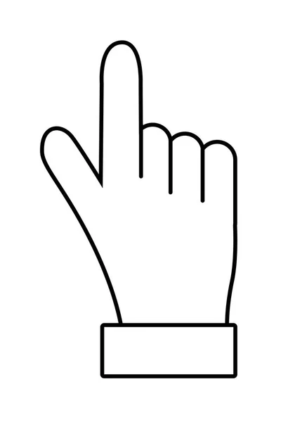 Zeigefinger mit der Hand — Stockvektor