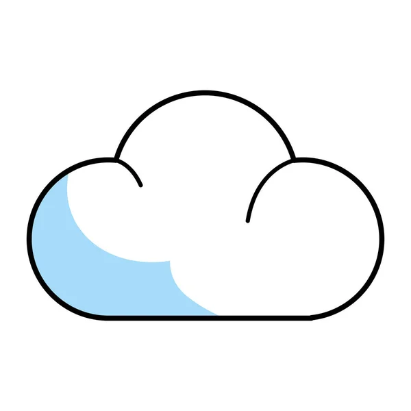 Μεμονωμένο εικονίδιο σύννεφου — Διανυσματικό Αρχείο