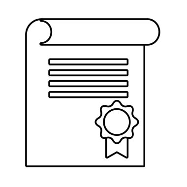 Diploma izole simgesi