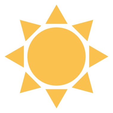 Yaz güneş izole simgesi