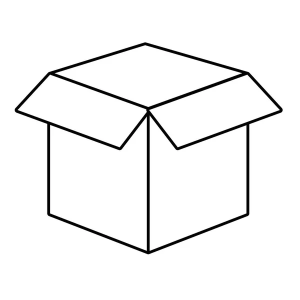 Caja aislada icono — Vector de stock