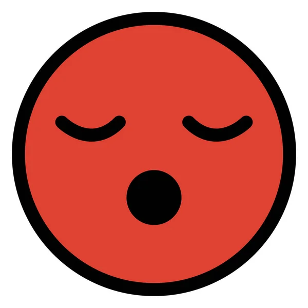 Personagem emoticon rosto adormecido —  Vetores de Stock