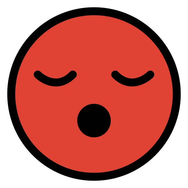 Cara dormida carácter emoticono — Vector de stock