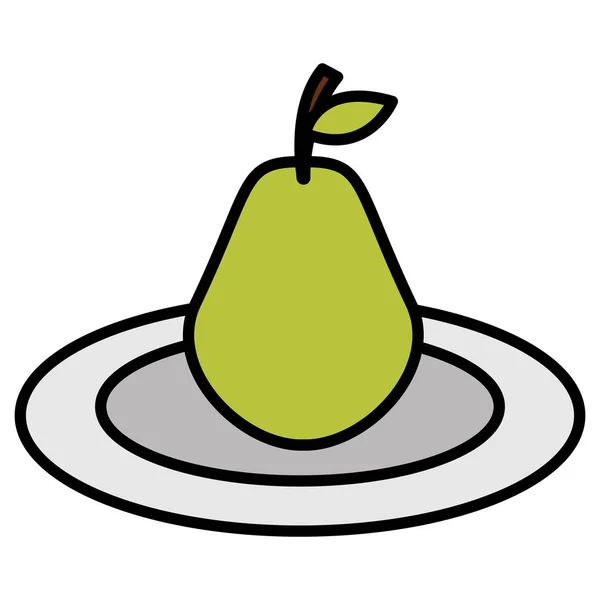 Birne frisches Obst Symbol — Stockvektor