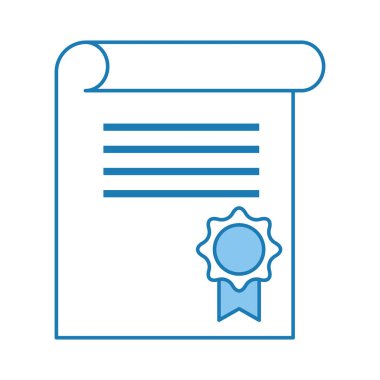 Diploma izole simgesi