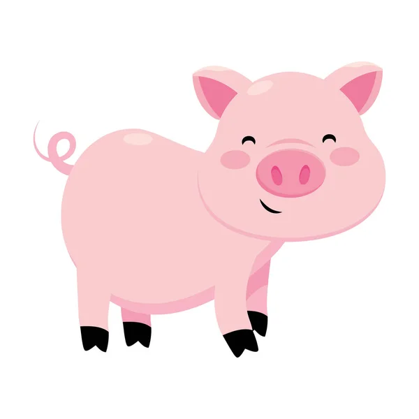 Porc icône souriante — Image vectorielle