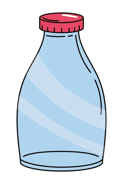 Botella de vidrio de dibujos animados — Vector de stock