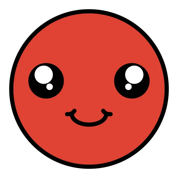 Happy face emoticon character — Stock Vector