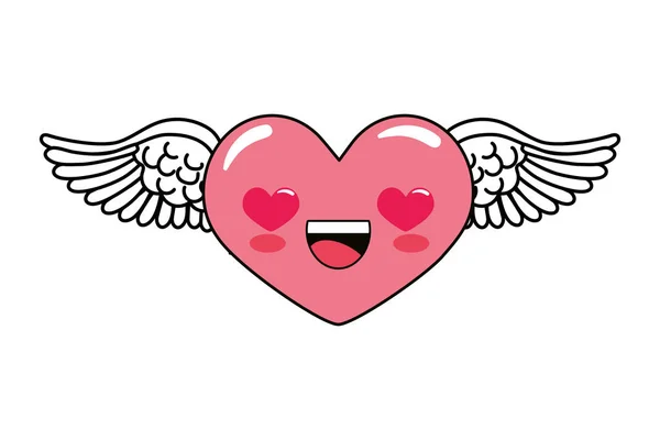 Love heart cartoon — Stock Vector