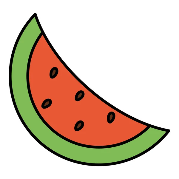Εικονίδιο φρέσκων φρούτων το καρπούζι — Διανυσματικό Αρχείο