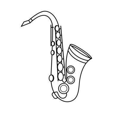 saksafon izole simgesi