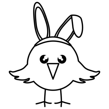 Tavşan Kulağı Paskalya karakteri ile tatlı küçük piliç