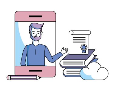 Kitaplar ile cep telefonu