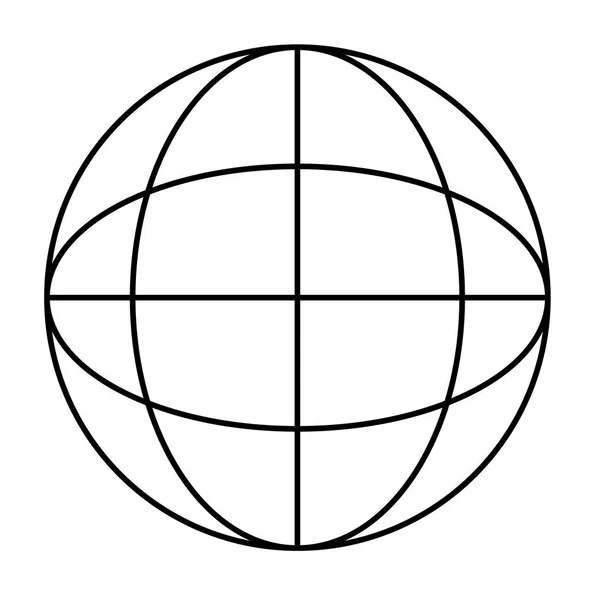 Glob ikona na białym tle — Wektor stockowy