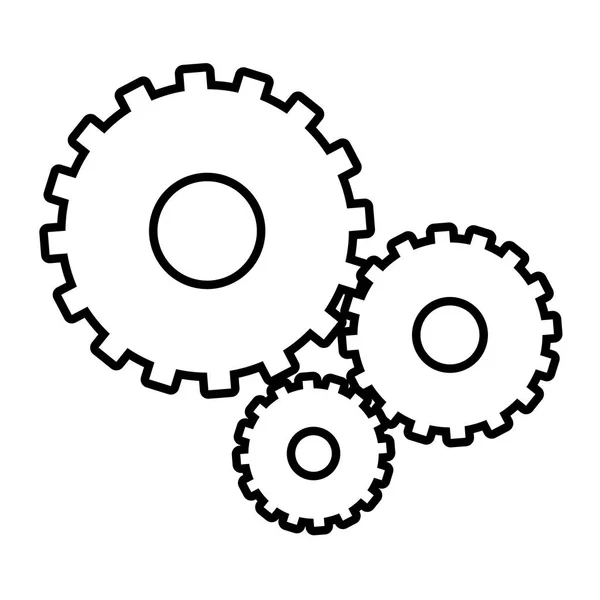 Gears support cartoon — Stock Vector